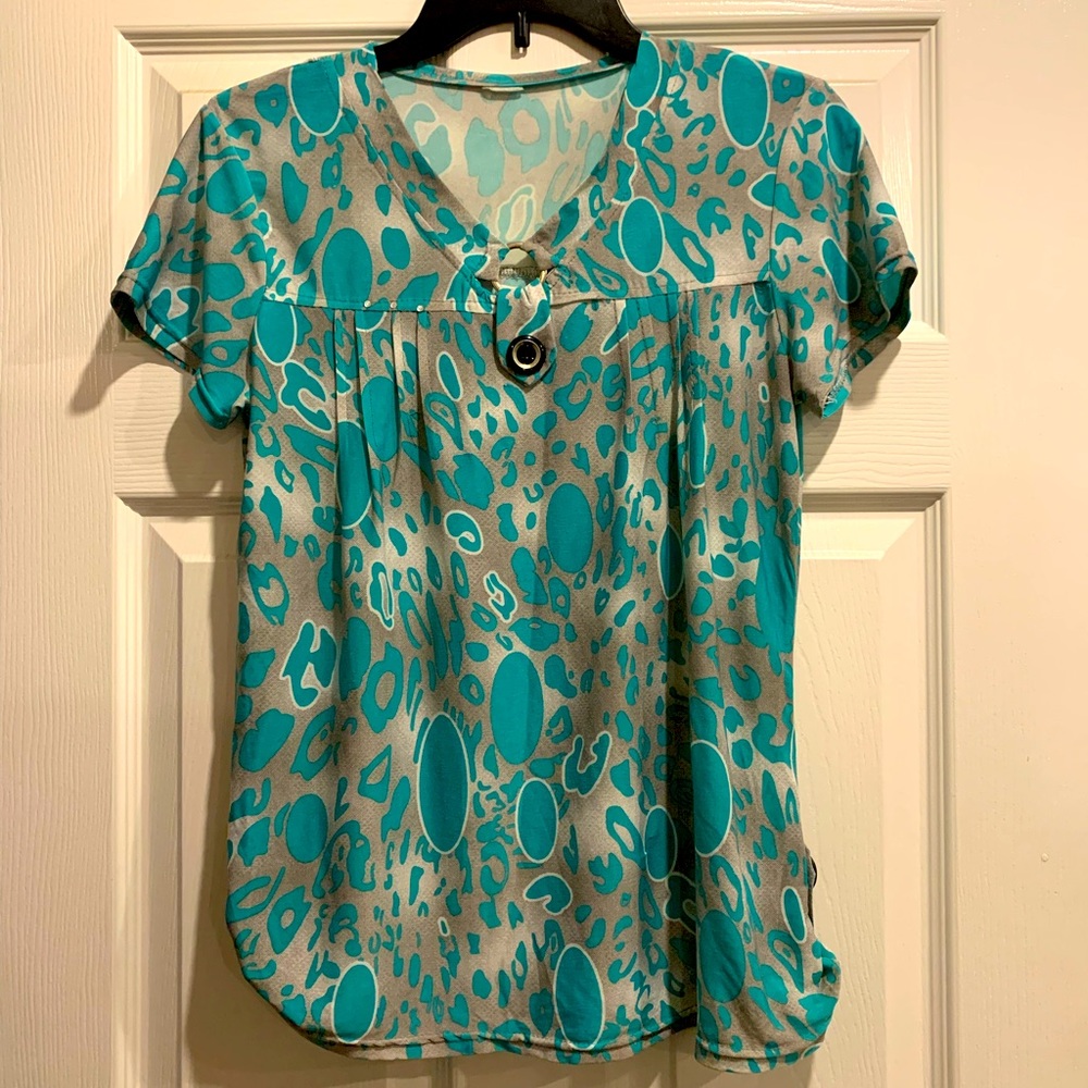 Pattern short sleeves women’s top T shirt